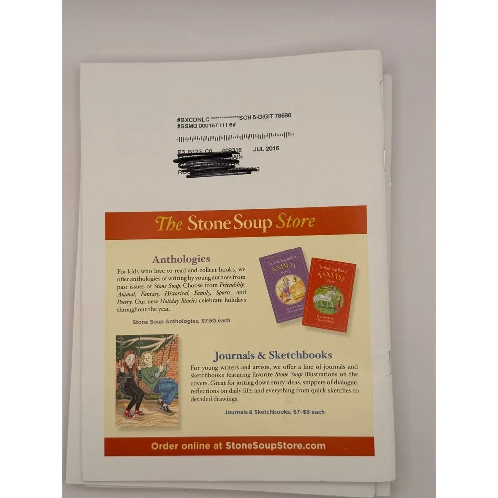 Stone Soup Magazine Lot 2015 2016 2017 Young Writers Artists Children Literary